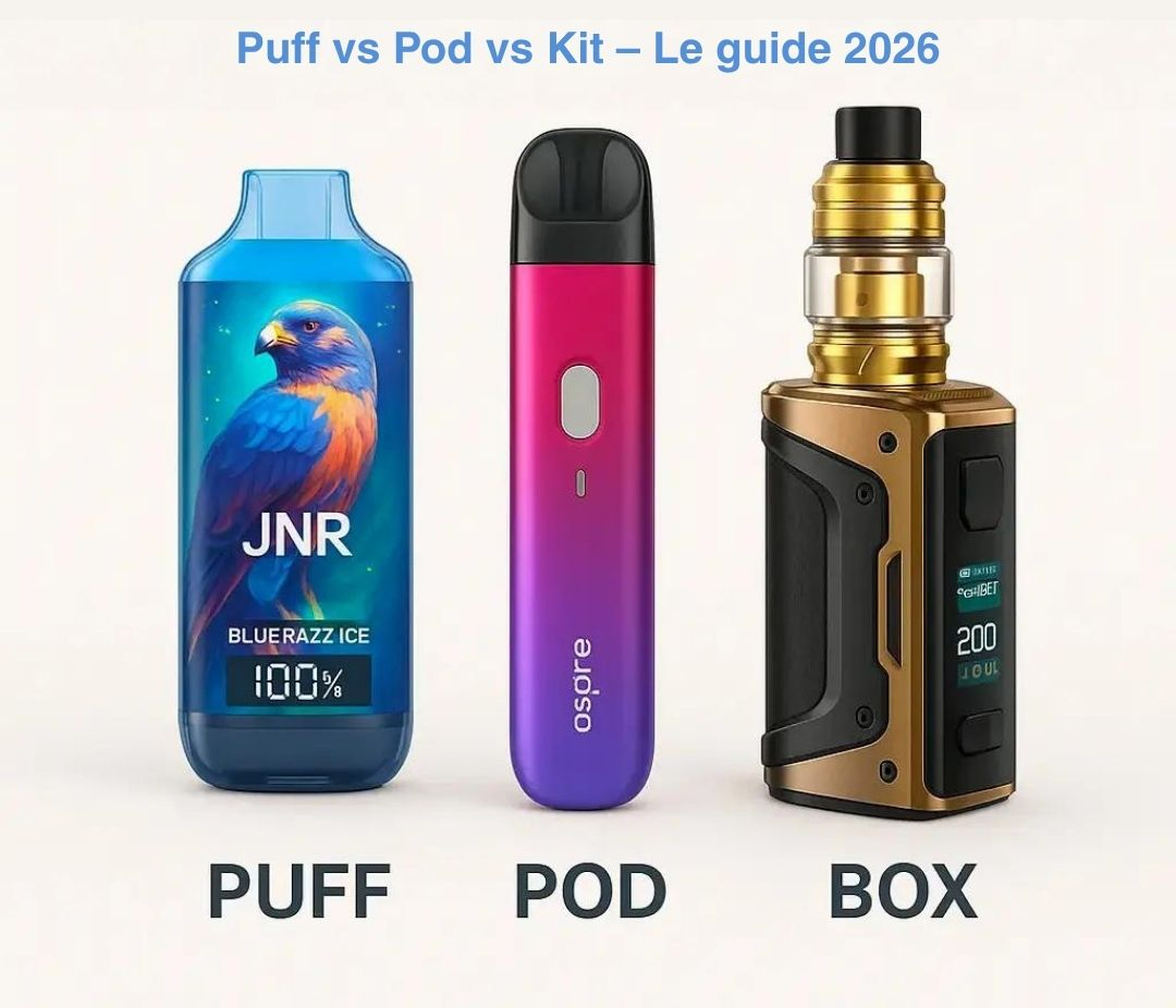 Puff vs cigarette électronique rechargeable : que choisir en 2026 ?